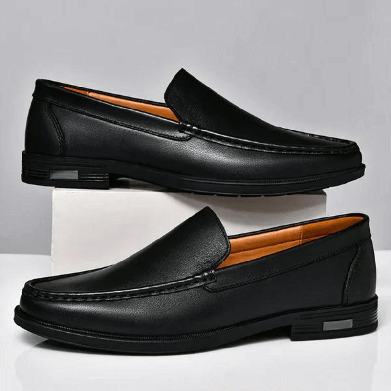 Mocassins en cuir pour hommes | Chaussures classiques à enfiler pour robe