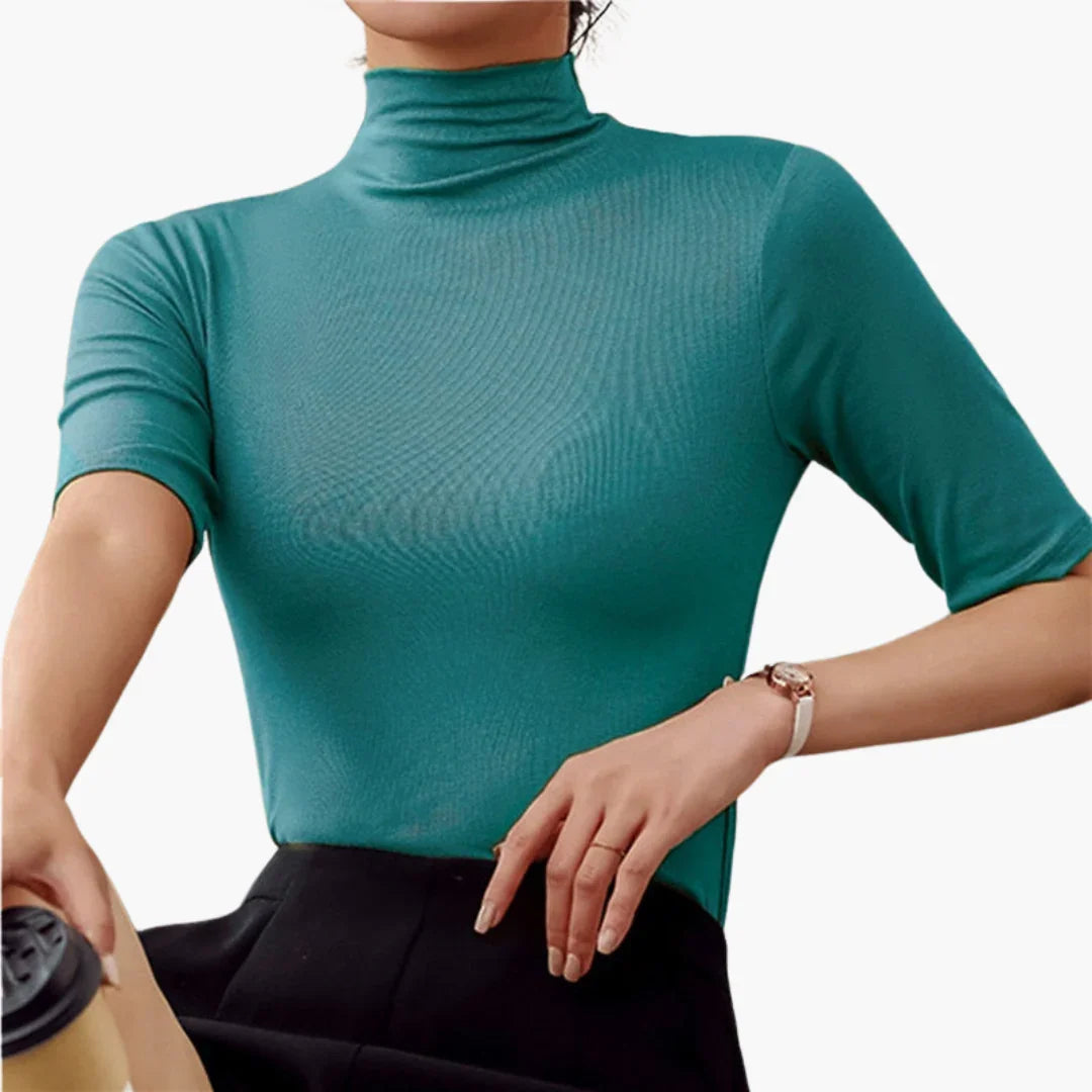 Pull-Over Sans Coutures Femme | Coupe Slim Manches Mi-Longues