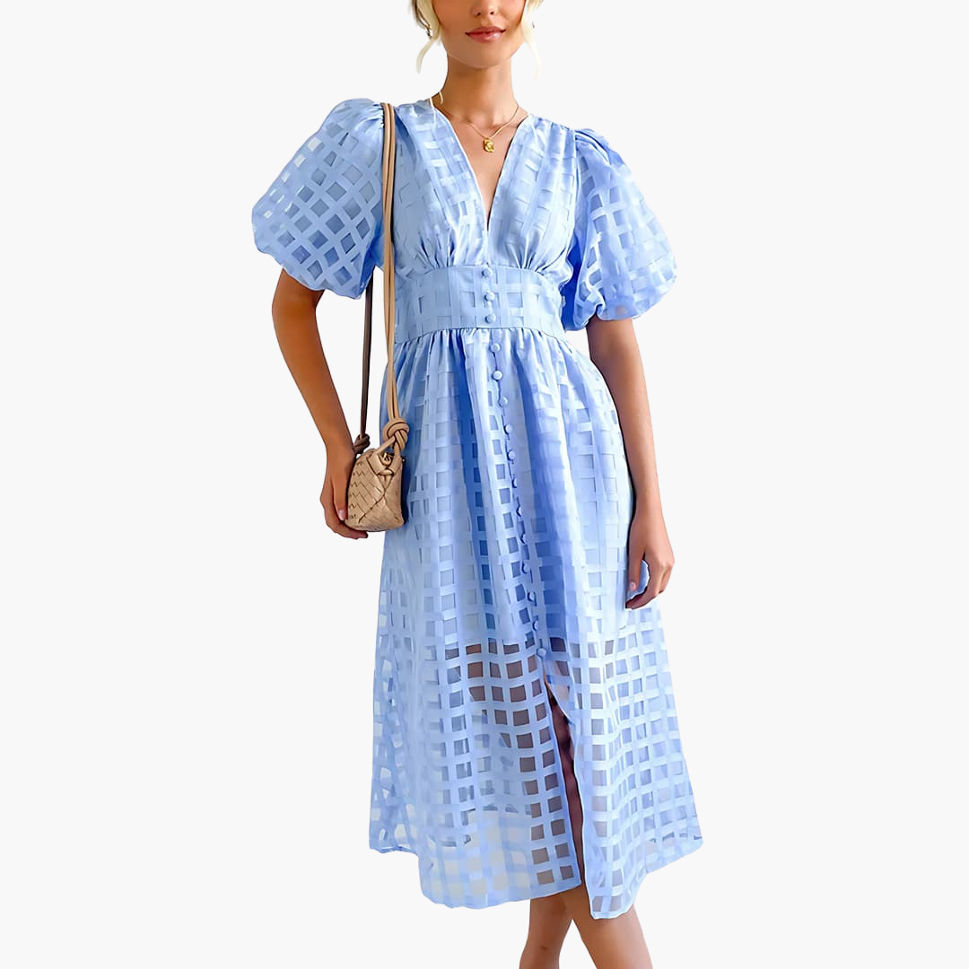 Damska Midi Letnia Sukienka | Szykowna I Elegancka Sukienka