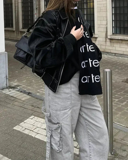 Oversized Bomber Jacket for Women