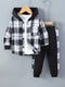 Boys' 2-Piece Lounge Set | Checked Sweatshirt and Sweatpants