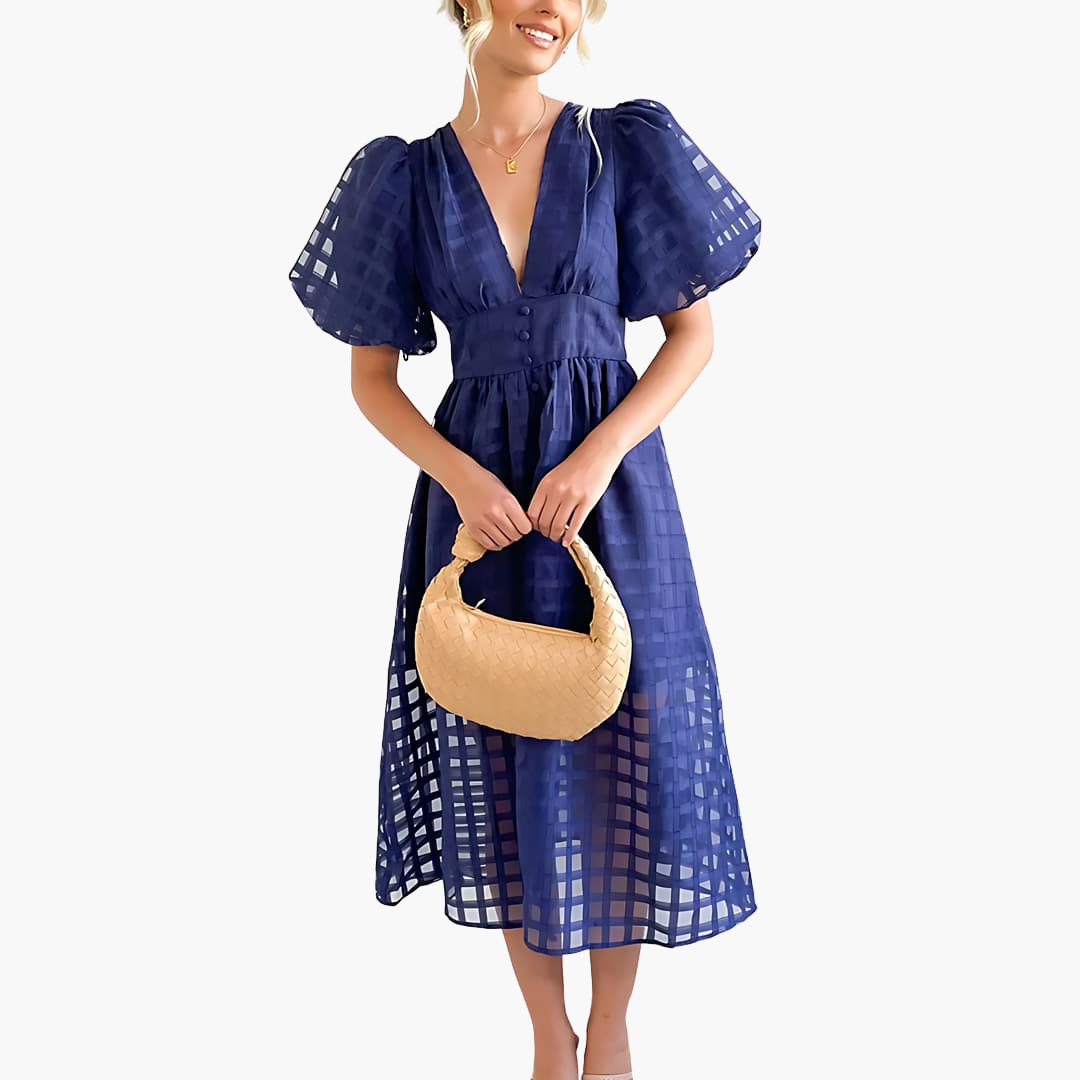 Damska Midi Letnia Sukienka | Szykowna I Elegancka Sukienka