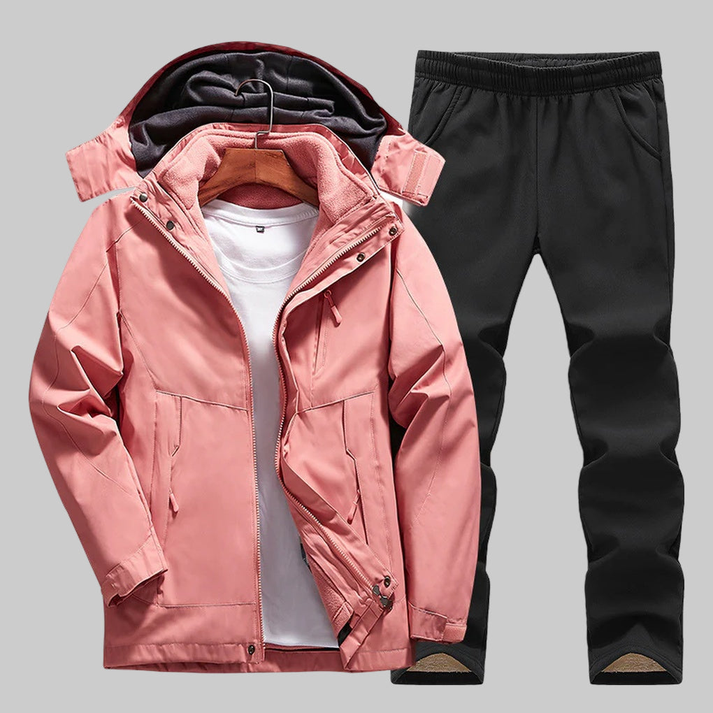 Zestaw Damskiej Kurtki Outdoorowej 3-w-1 | Ochrona Przed Każdą Pogodą