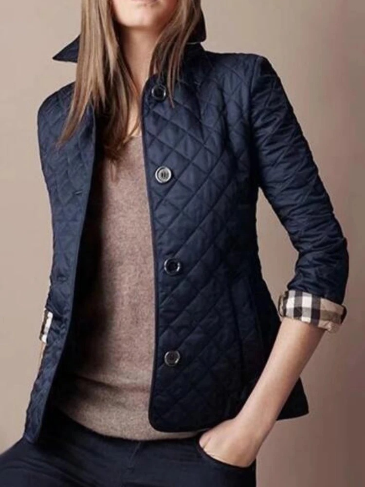 Chaqueta acolchada para mujer | Cuello vuelto 6 colores