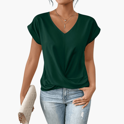Blouse Femme à Col V | Top Tendance Décontracté
