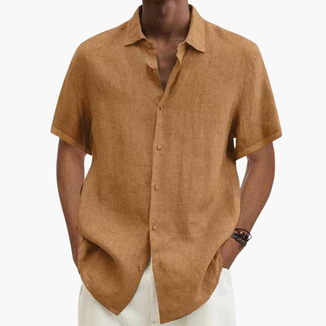 Camisa de Hombre con Mangas Cortas y Botones | Verano Casual