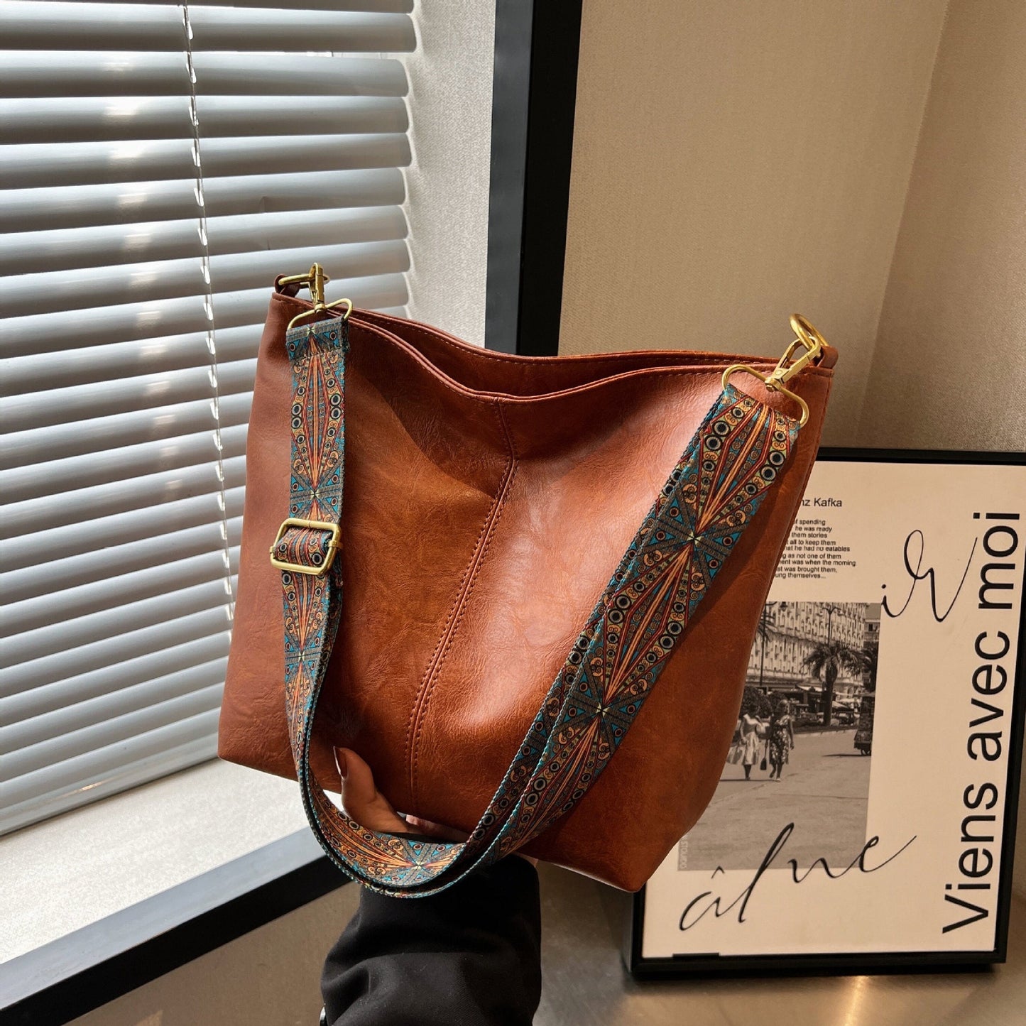 Sac Hobo Femme Grande Capacité | Cuir Style Quotidien Tote