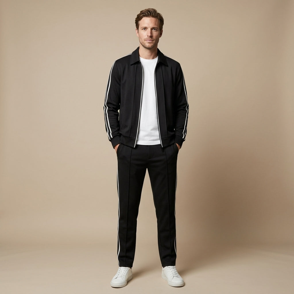Tuta da uomo a due pezzi | Elastico a righe in stile atletico