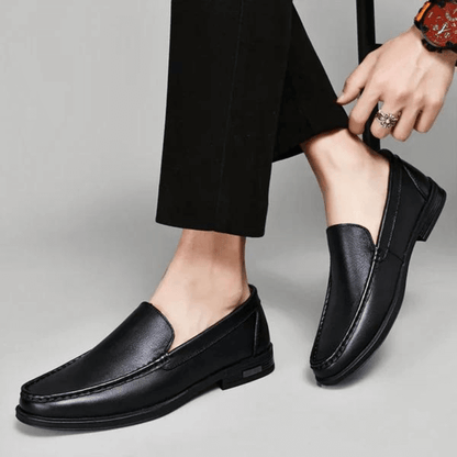Mocassins en cuir pour hommes | Chaussures classiques à enfiler pour robe