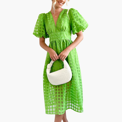Damska Midi Letnia Sukienka | Szykowna I Elegancka Sukienka