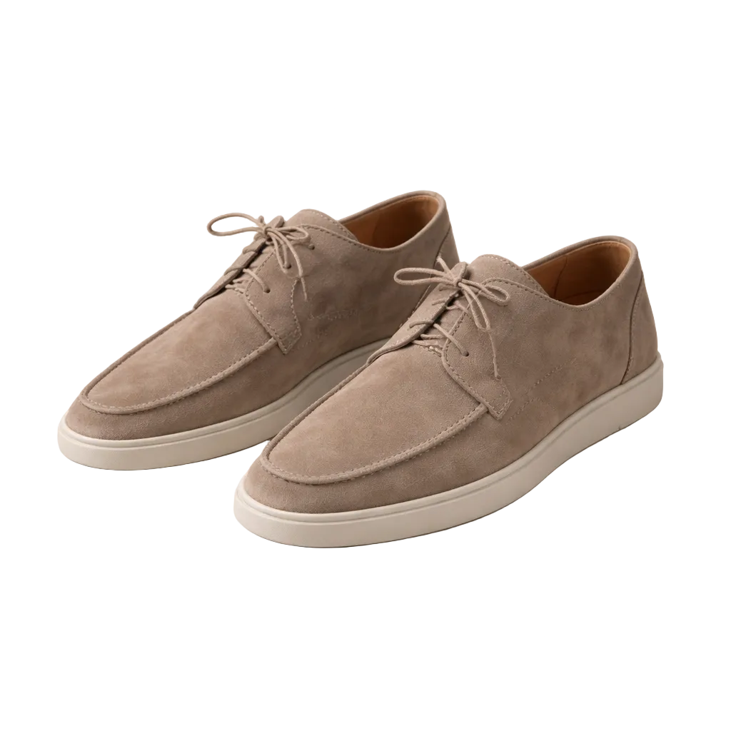 Men’s Style Leather Loafers | Classic Lace-Up Closed-Toe Shoes