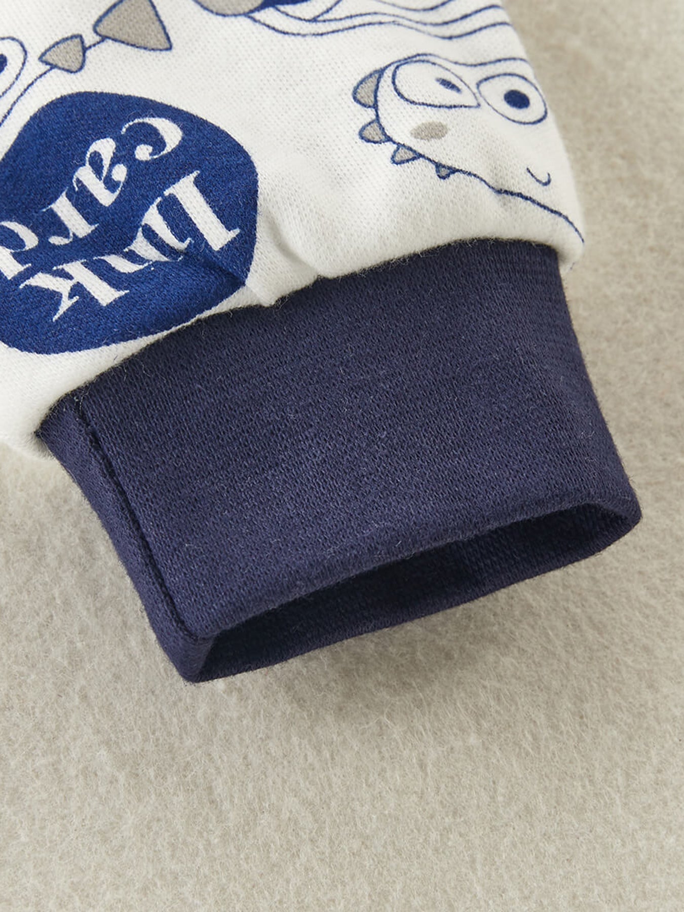 2-Częściowy Zestaw dla Maluchów | Sweter i Spodnie z Nadrukiem w Kształcie Litery z Kreskówek