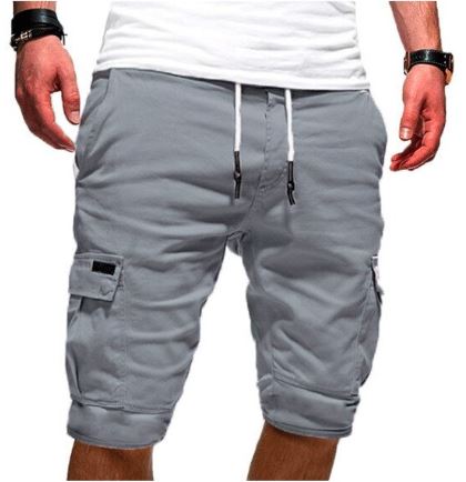 Shorts cargo pour hommes | Shorts d'été avec plusieurs poches et cordon de serrage
