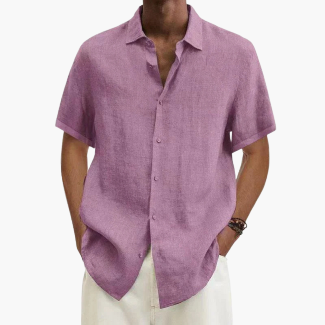 Camisa de Hombre con Mangas Cortas y Botones | Verano Casual