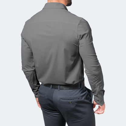 Men's Fitted Stretch Shirt Dress