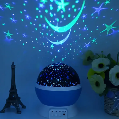 Lampka Nocna Projektora Gwiazdowego | Lampa do Sypialni Dziecięcych
