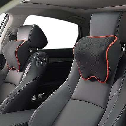 Paquete de 2 Almohadas para el Cuello para Coche | Soporte Ergonómico para la Comodidad al Conducir
