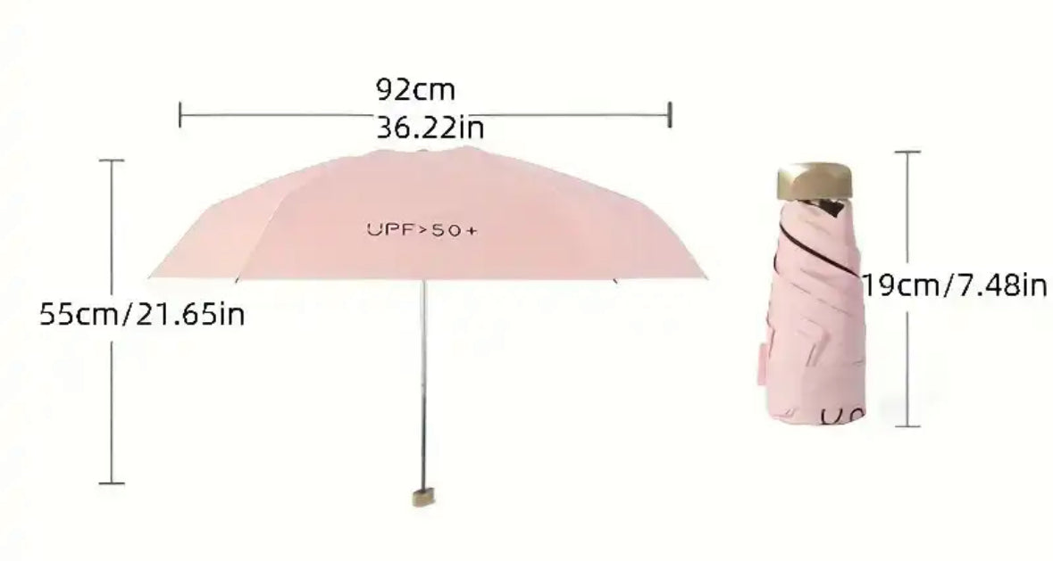 Mini umbrelă ultracompactă | Design rezistent la vânt și protecție UV