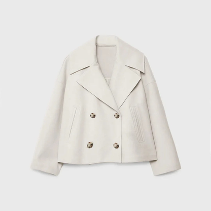 Palton damă cu două rânduri din amestec de lână