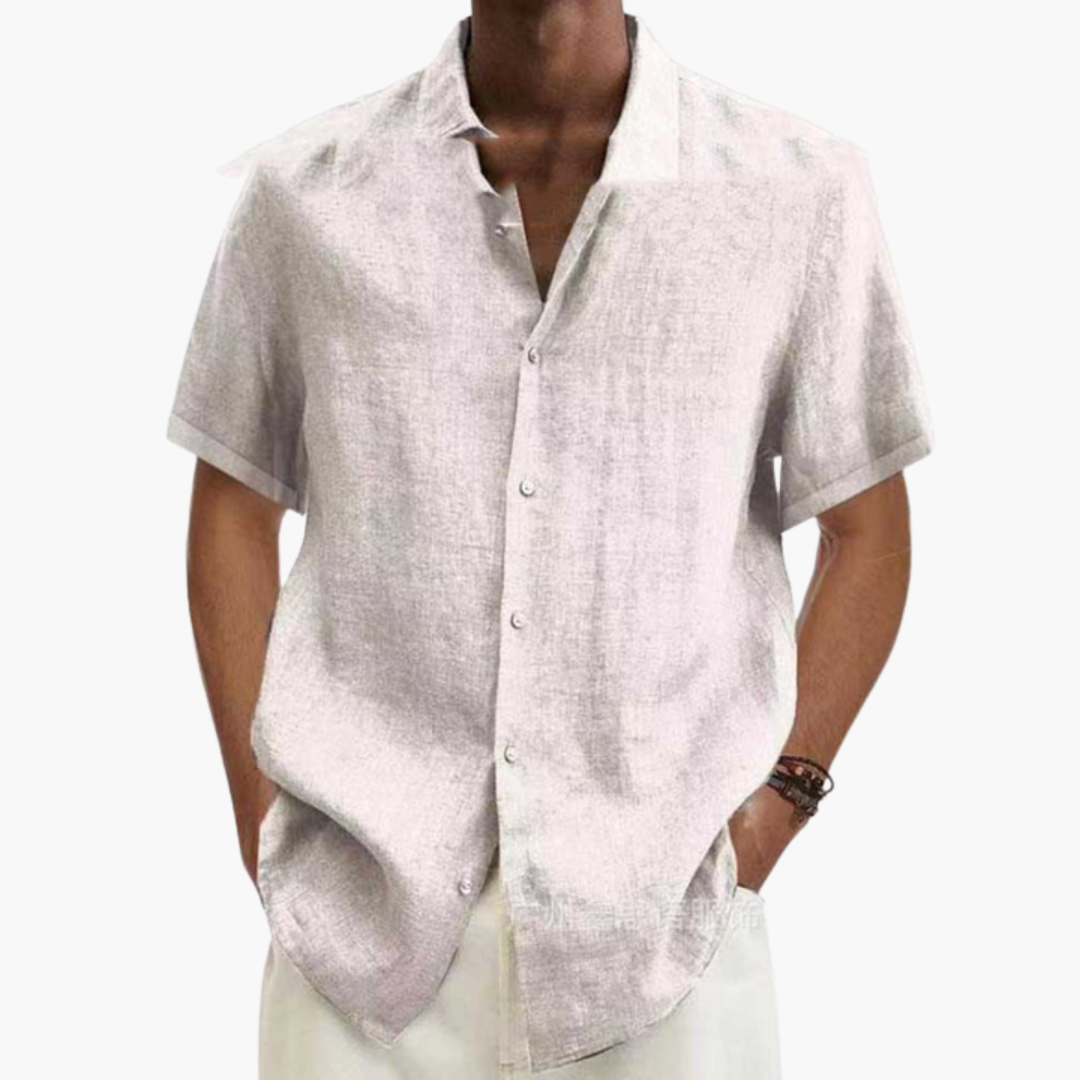 Camisa de Hombre con Mangas Cortas y Botones | Verano Casual