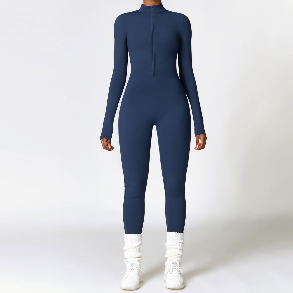 Combinaison pour femme à fermeture éclair | Vêtement de sport extensible sculptant la silhouette