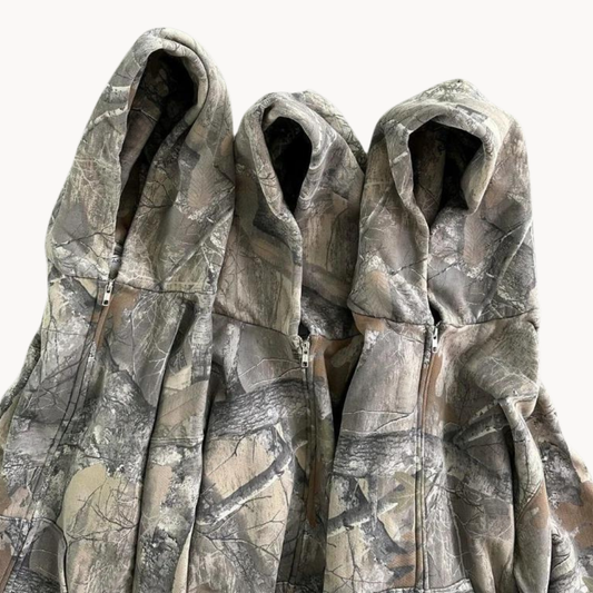 Sudadera Oversize con Capucha de Camuflaje