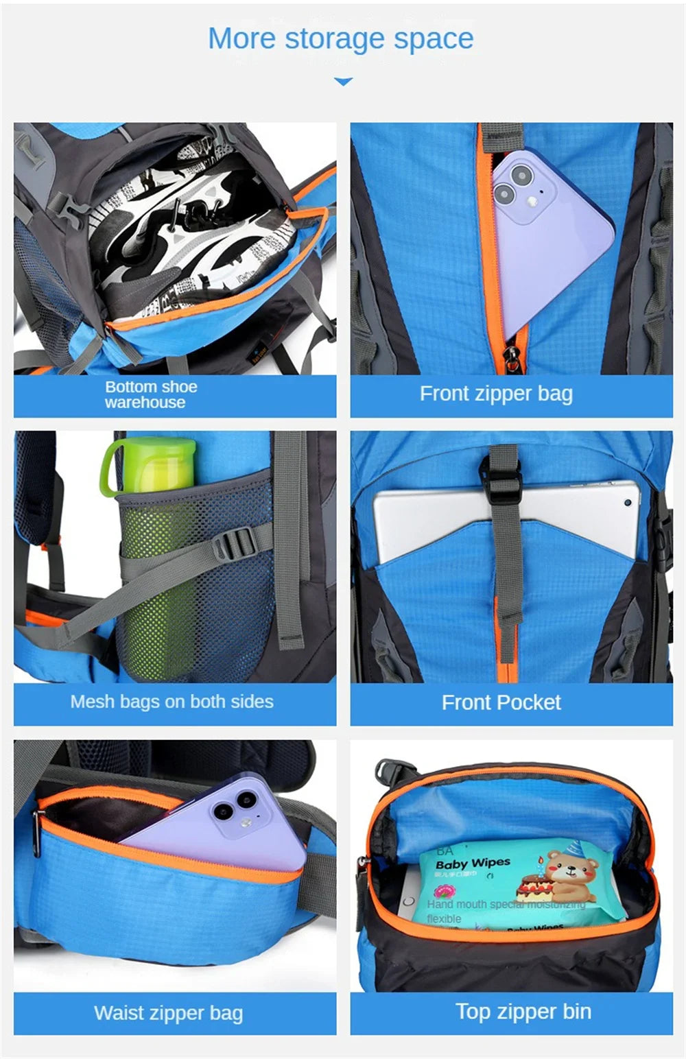 70 L Wodoodporny Plecak Outdoorowy