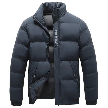 Men's Winter Jacket with Collar | Warm Insulation