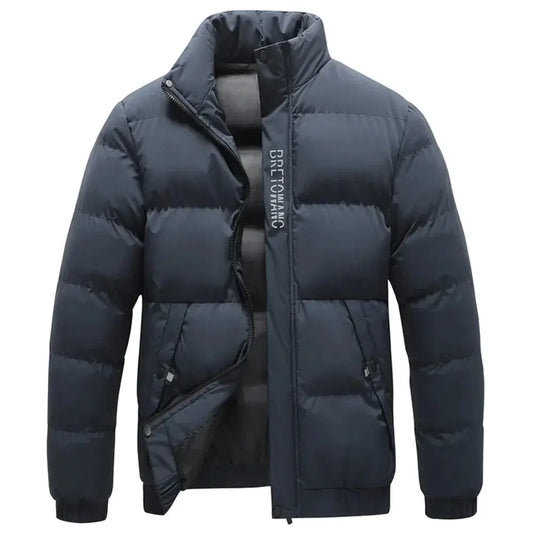Men's Winter Jacket with Collar | Warm Insulation