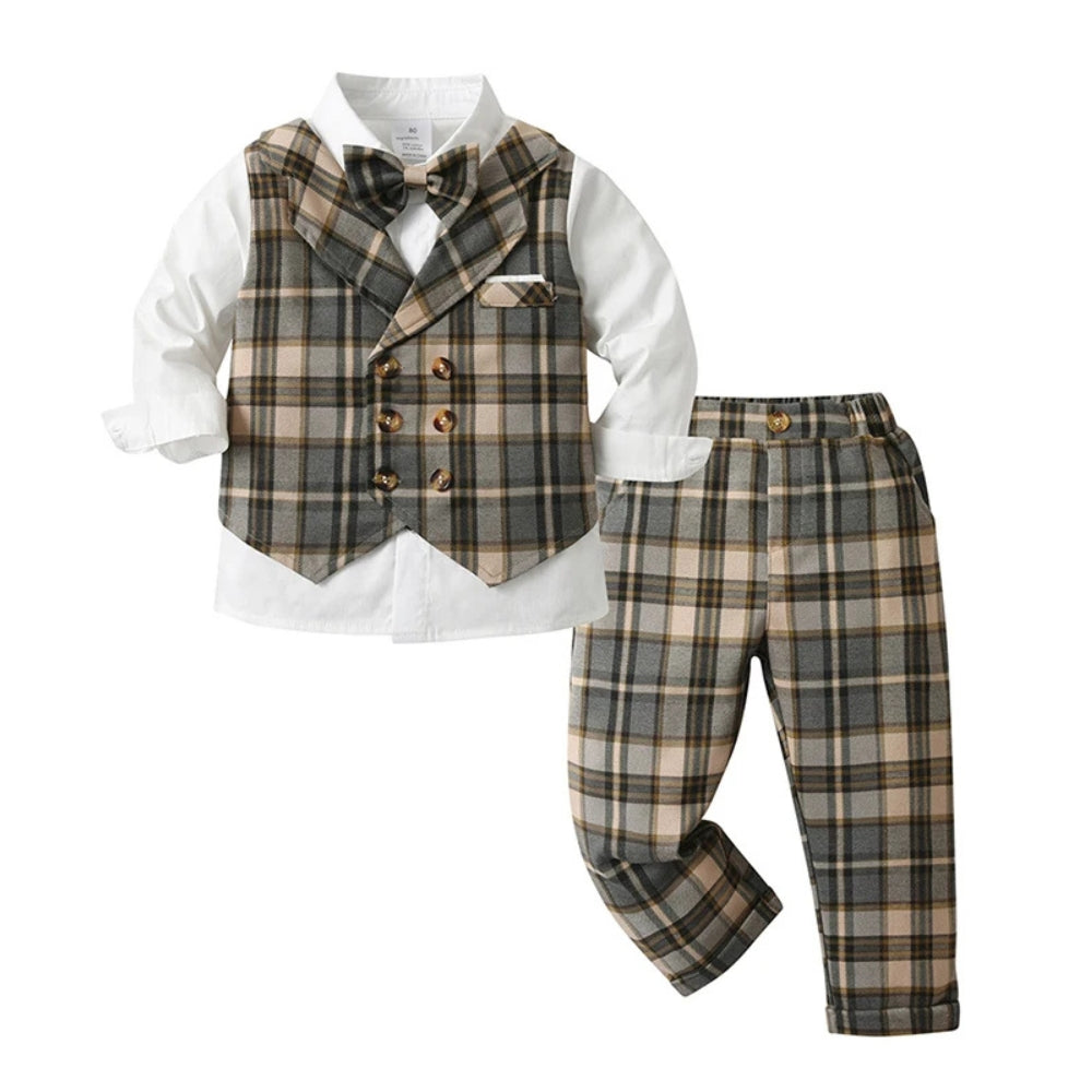 Conjunto Formal de Traje de 3 Piezas para Niños