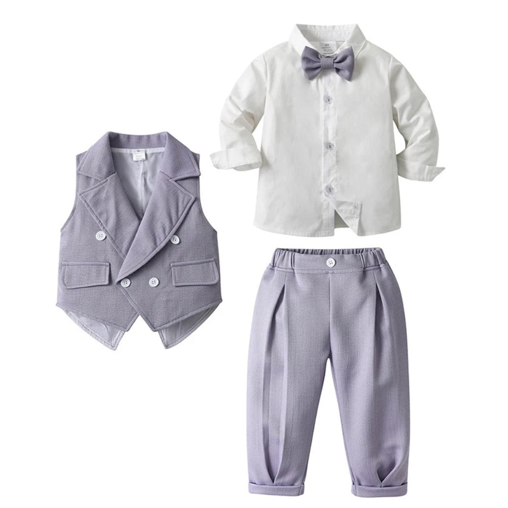 Conjunto Formal de Traje de 3 Piezas para Niños