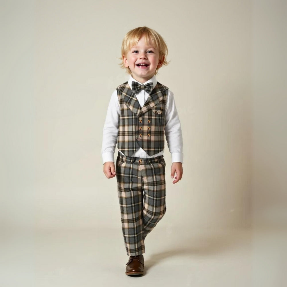 Conjunto Formal de Traje de 3 Piezas para Niños
