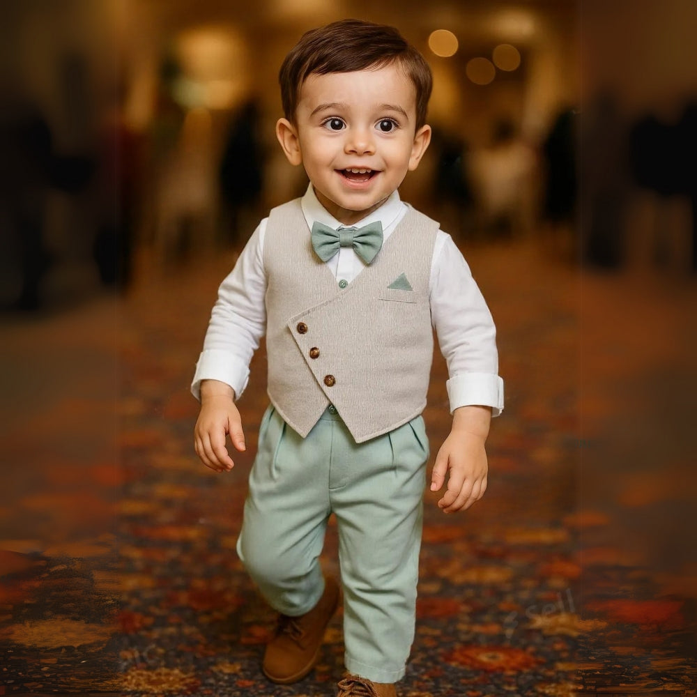 Conjunto Formal de Traje de 3 Piezas para Niños