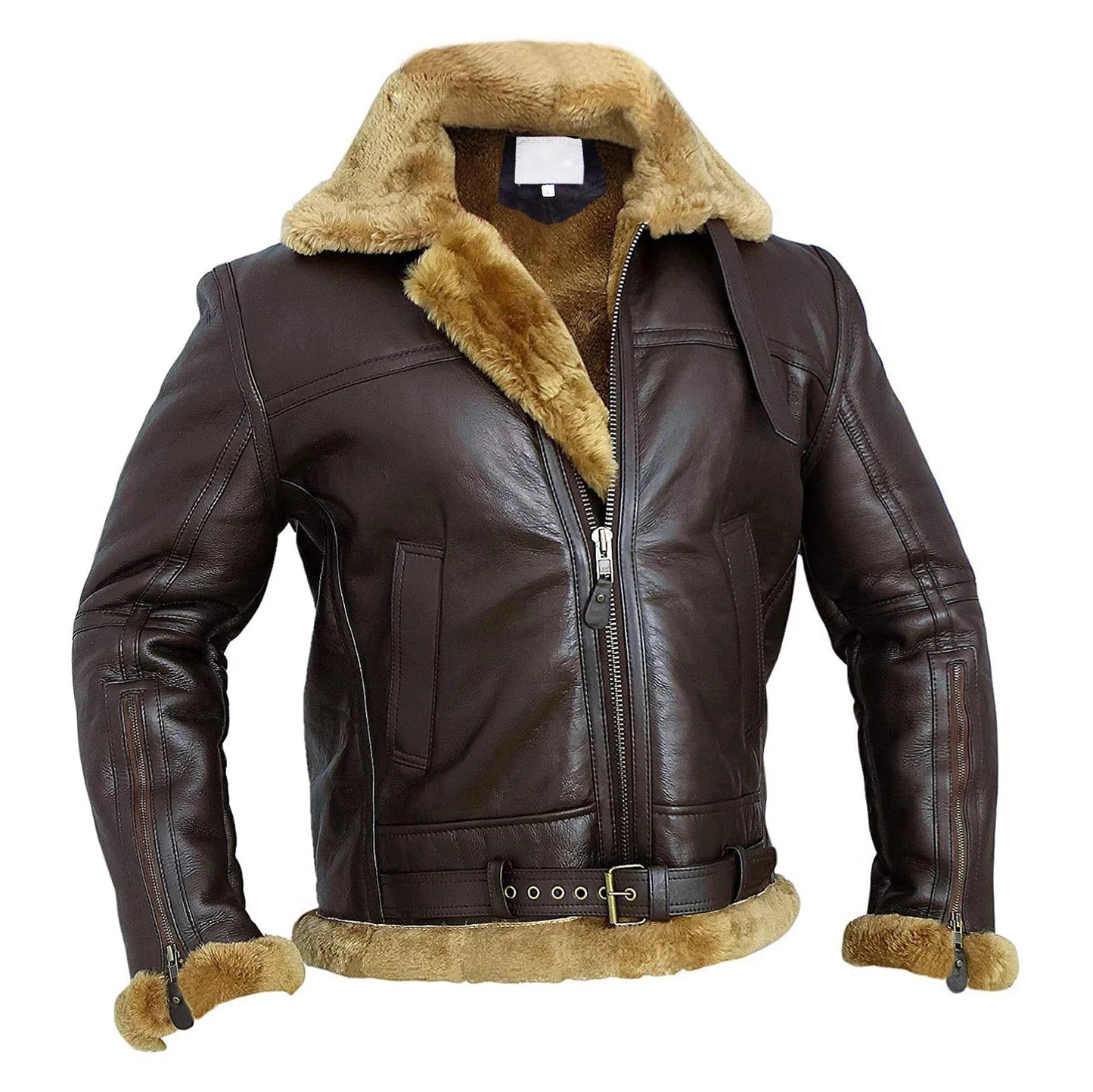 Geacă bărbătească bomber în stil shearling | Geacă aviator stil B3