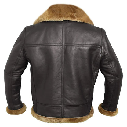 Geacă bărbătească bomber în stil shearling | Geacă aviator stil B3