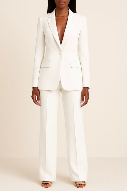Ensemble tailleur pour femme avec blazer ajusté | Ensemble deux pièces à porter au bureau