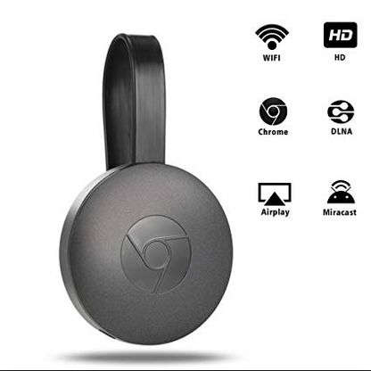 Bezprzewodowy Streamer Multimediów Chromecast 4K + HDR - Przesyłanie Strumieniowe z Telefonu do Telewizora