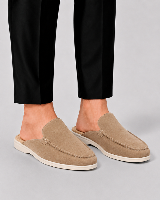 Zapatos de verano para hombre con espalda abierta y diseño tipo mule sin cierre