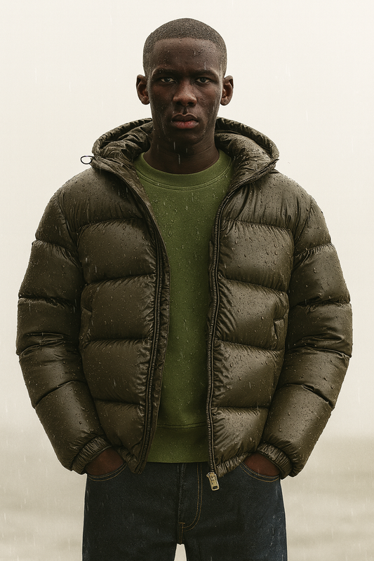 Męska Puchówka 100% Puchowa | Ciepły, Wodoodporny i Stylowy