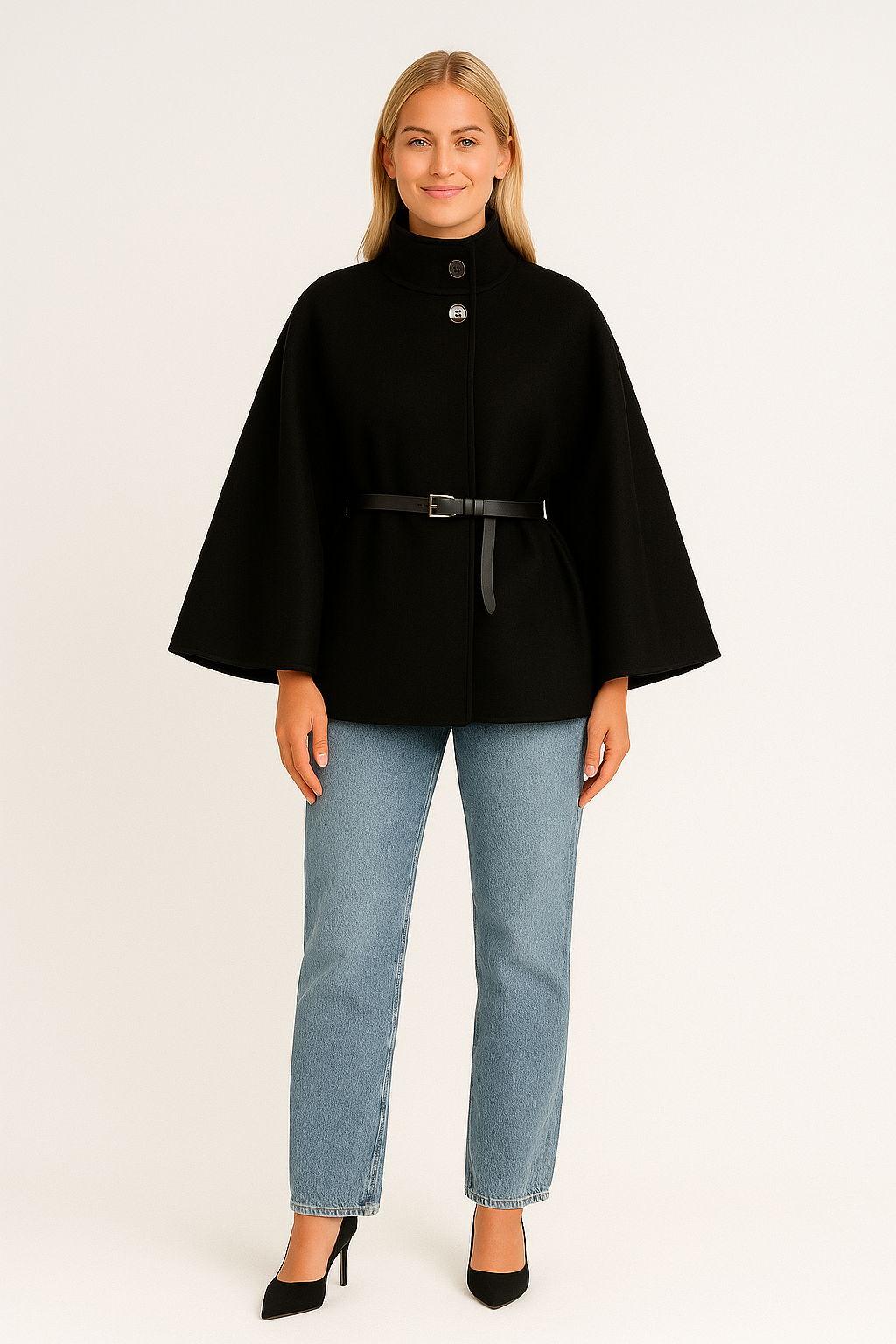 Poncho para mujer con clase | Capa elegante de tejido suave para invierno y primavera