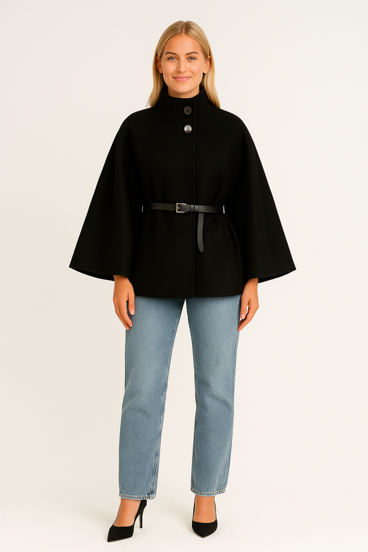 Poncho para mujer con clase | Capa elegante de tejido suave para invierno y primavera