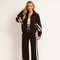 Conjunto deportivo de dos piezas para mujer | Estilo deportivo con rayas contrastantes