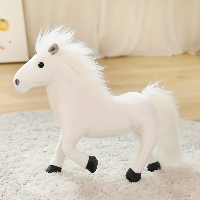 Niños Caballo de Peluche Animal de Peluche | Juguete Suave y Acogedor de Caballo