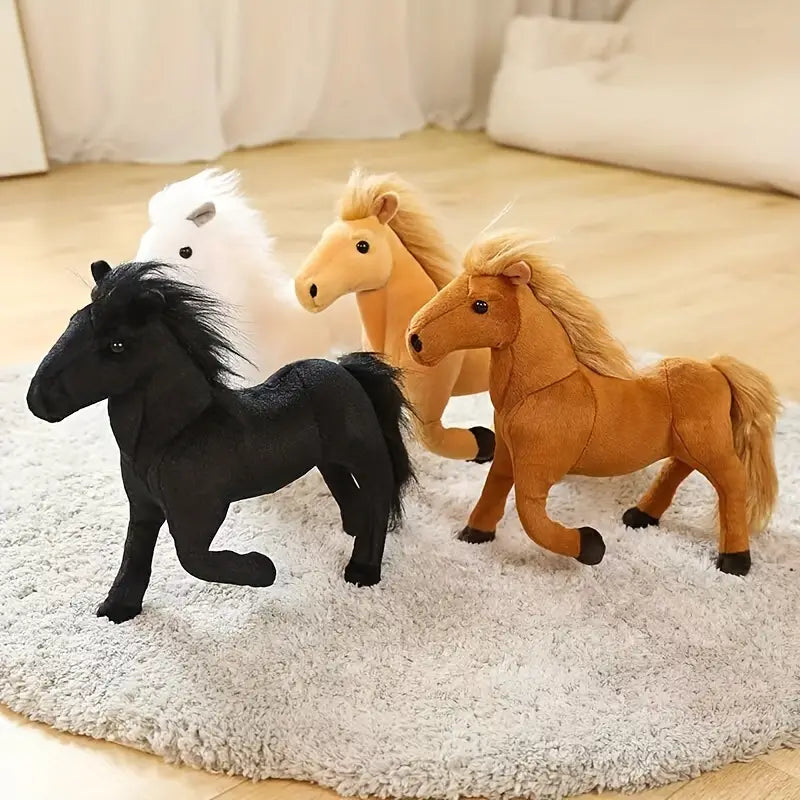 Niños Caballo de Peluche Animal de Peluche | Juguete Suave y Acogedor de Caballo