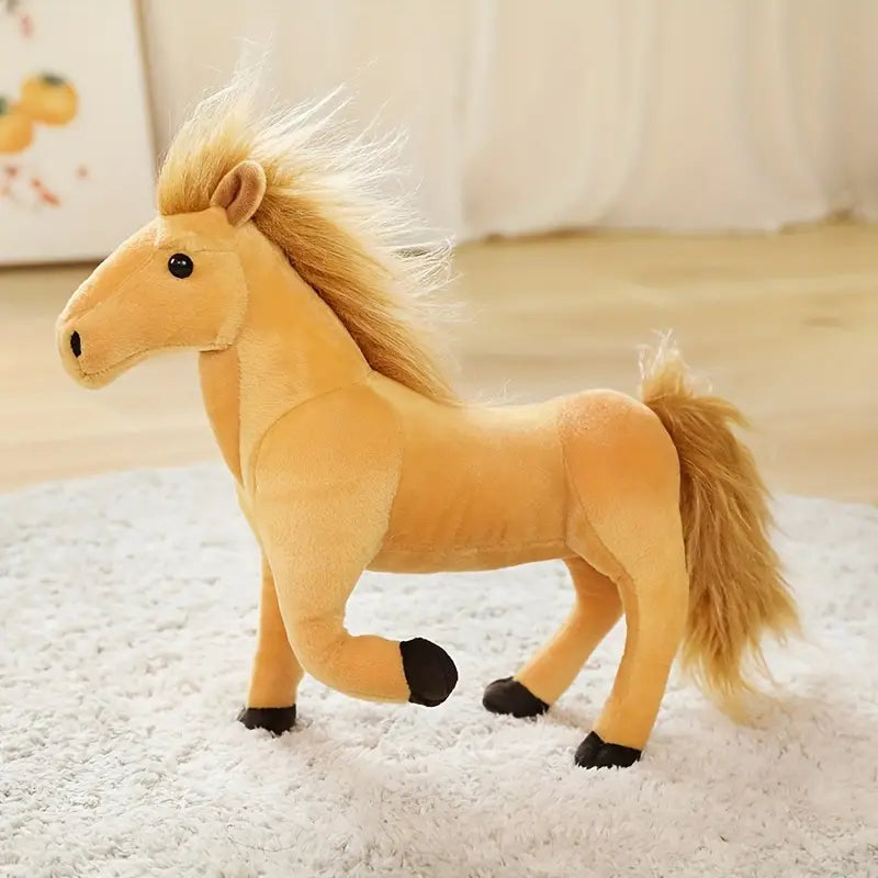 Niños Caballo de Peluche Animal de Peluche | Juguete Suave y Acogedor de Caballo