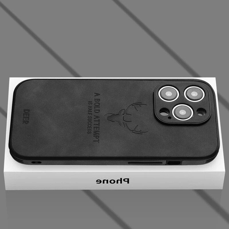 Etui Na IPhone'a W Stylu Skórzanym | Odporny Na Wstrząsy Smukła Ochrona