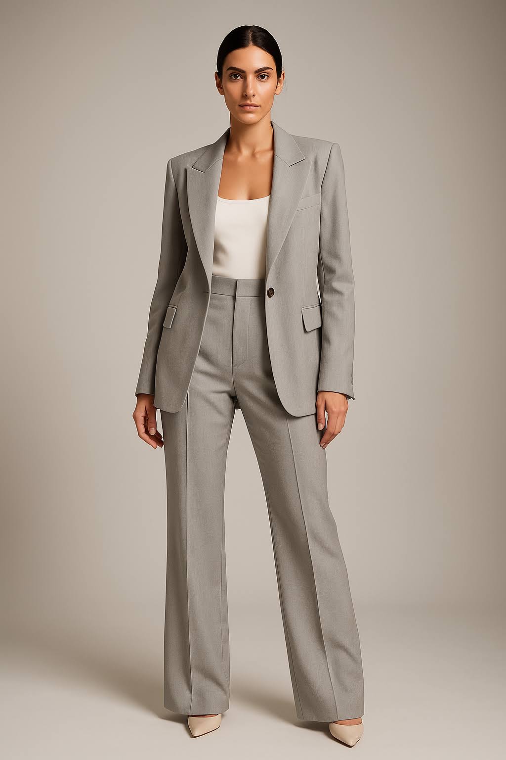 Ensemble Femme Veste et Pantalon | Costume Deux Pièces à Pantalons Amples