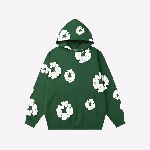 Sudadera con capucha estampada de estilo vaquero único