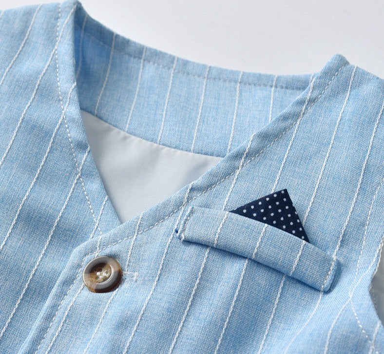 Set de costum în 3 piese pentru băieți | Cămașă, vestă și pantaloni pentru ocazii speciale