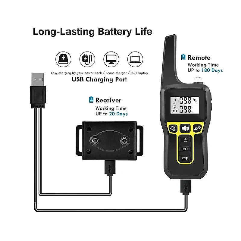 1000m Wodoodporna Obroża Do Tresury Psów | Ładowalny Pilot Zdalnego Sterowania